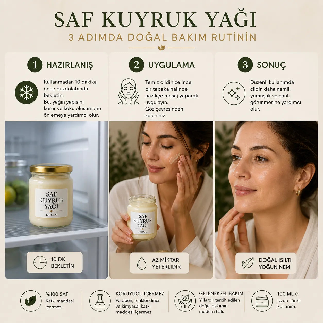 DERMORA SAF KUYRUK YAĞI 100 ML